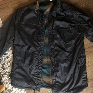 North Face reversible flannel jacket windbreaker